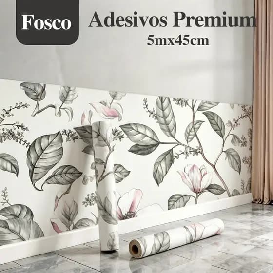 Papel de Parede Floral 5 METROS Adesivo Autocolante para Sala, Quarto Decorado