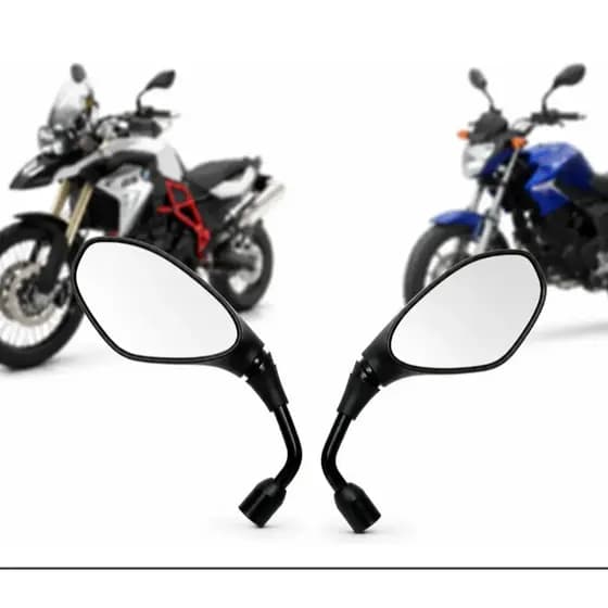 Par Espelho Retrovisor Bmw Gs 650 F800 F8 F 800 Rosca Honda/Yamaha Fixo Fácil Instalação