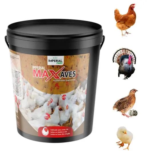 MAX AVES 1Kg Núcleo Para Misturar Ração Para AVES Suplemento Imperial Nutri
