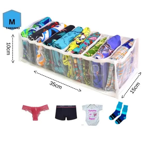 Colmeia organizadora de gavetas/Organizador de guarda roupa Escolha o seu Kit Economize - ORGANIZALUX