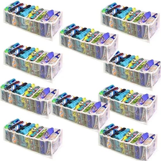 Kit 10 Organizador de Guarda Roupa tipo colmeia 10x15x35cm (M) - ORGANIZALUX