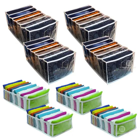 Kit 8 Colmeia Organizadora de Gavetas cara camisetas e calça jeans - 4 G / 4 GG JEANS - ORGANIZALUX
