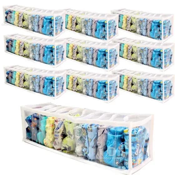 Kit 8 Colmeia Organizadora de Gavetas para calcinha/cueca/bebe 10x12x35cm (P)-ORGANIZALUX