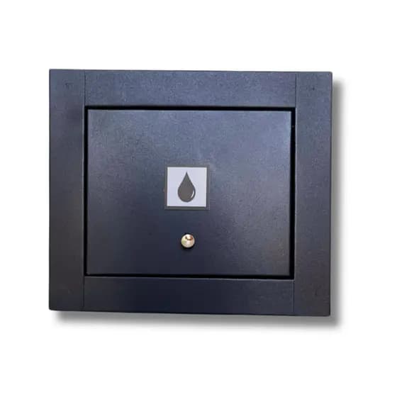 VISOR DE LUZ E ÁGUA EM AÇO PRETO FOSCO
