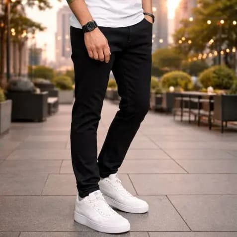 Calça Slim Premium Jeans Masculina com Lycra Stretch Skinny