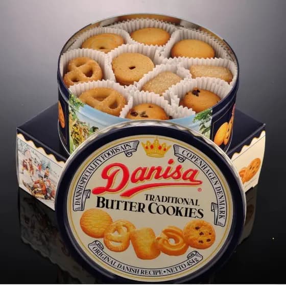 👑 DANISA Original Butter Cookies 🇩🇰 | Biscoito Dinamarquês Premium | Sabor Manteiga | Lata Luxo 454g