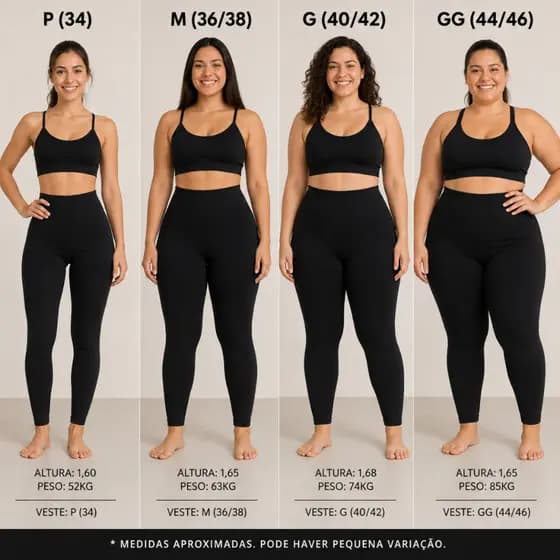 Calça Legging Peluciada Feminina Sem Transparência