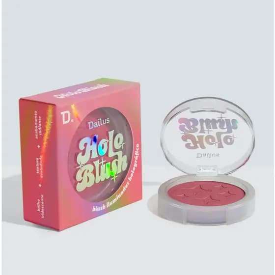 Holo Blush Rouge – Blush e Iluminador 2 em 1 com Brilho Dailus