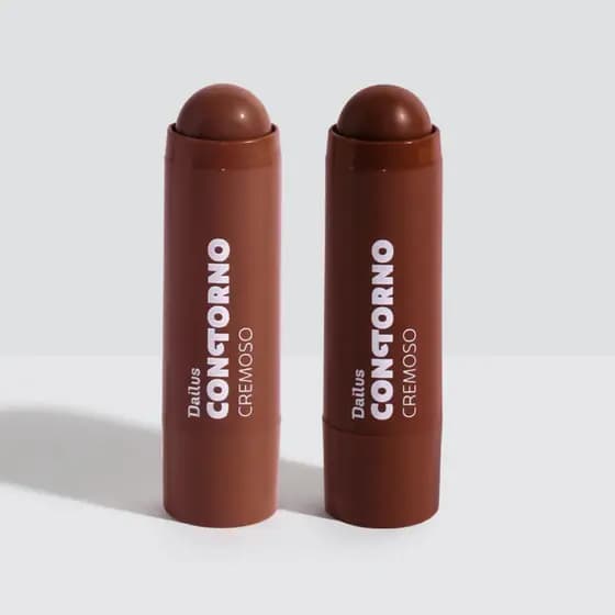 Contorno Em Stick Dailus Cremoso Cor Cacau e Caramelo Vegano 7,5g