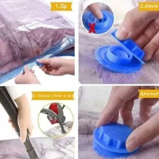 Kit 10 Sacos a Vacuo Grande e Medio para Edredom Roupas de Cama e Mala Viagens Organizador