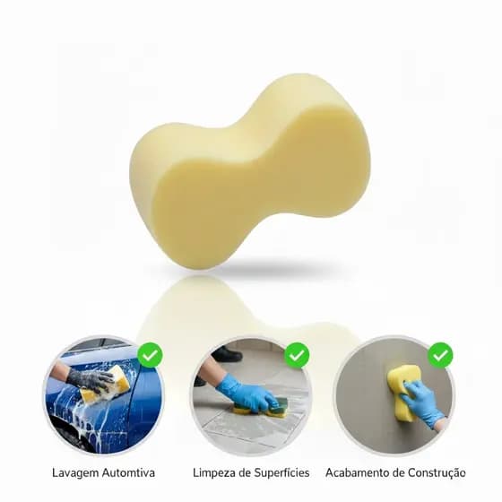 Kit Esponja de Espuma Multiuso – Limpeza de Carros, Pisos e Uso Doméstico