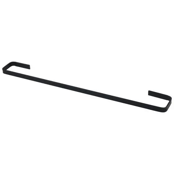 Porta Toalha De Banho Stander Quadrado De Parede Para Banheiro Preto Fosco