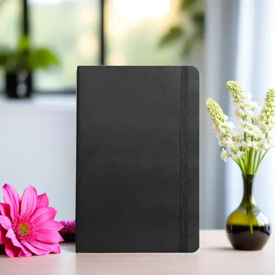 Caderno Preto Capa Dura Caderno de Desenho 60 folhas Caderneta de Anotações Tipo Moleskine