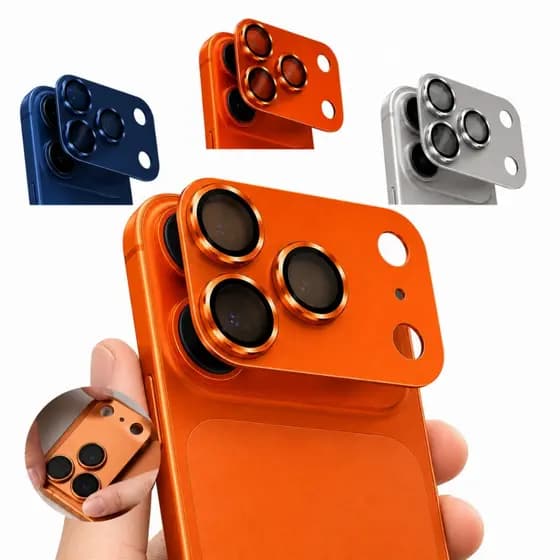 Película Lente Alumínio Para Iphone 17 Pro E Pro Max Câmera
