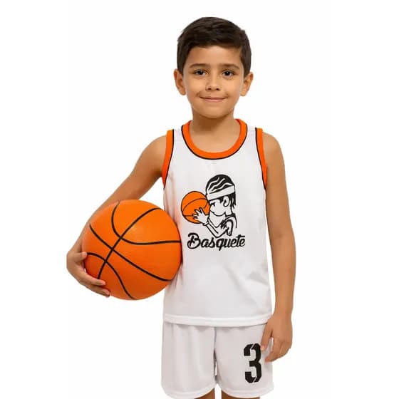 Conjunto Infantil Esportivo de Basquete Camiseta + Short