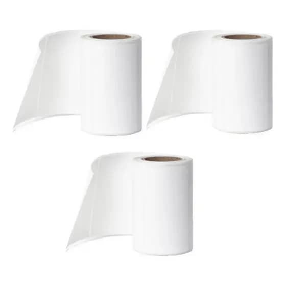 3 Rolos Papel Etiqueta 50x30 P/ Mini Impressora Térmica Branco