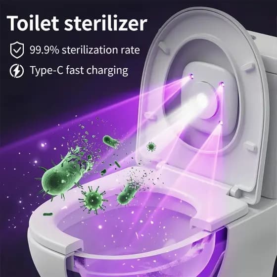 Esterilizador De Banheiro UV Elétrico Inteligente Lâmpada À Prova D'água Com Limpador De Comprimidos De Aromaterapia