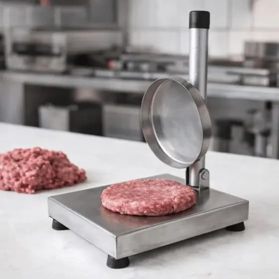 Molde Forma Hamburguer Inox Simples Rápido Ideal Restaurante