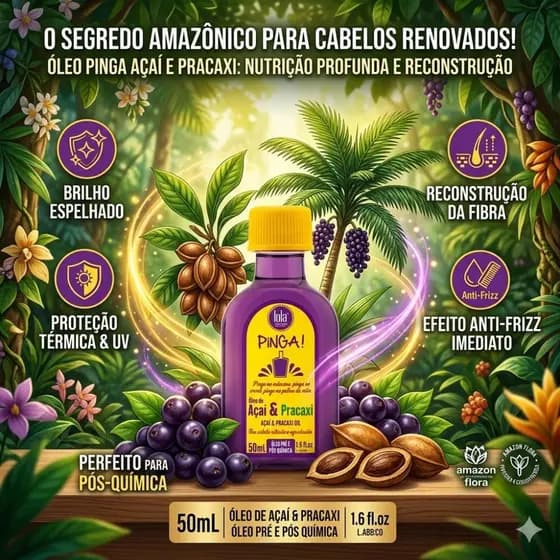 ÓLEO PINGA AÇAÍ E PRACAXI 50mL – Controle do Volume Indesejado