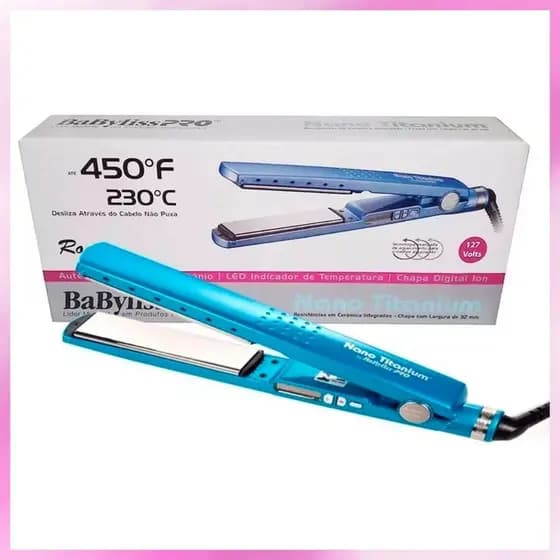 Prancha Nano Titanium Bivolt ( 230ºC / 450ºF) - BaByliss PRO