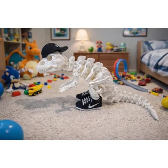 Brinquedo Dinossauro Articulado 20cm – Dino T-Rex Flexível Educativo