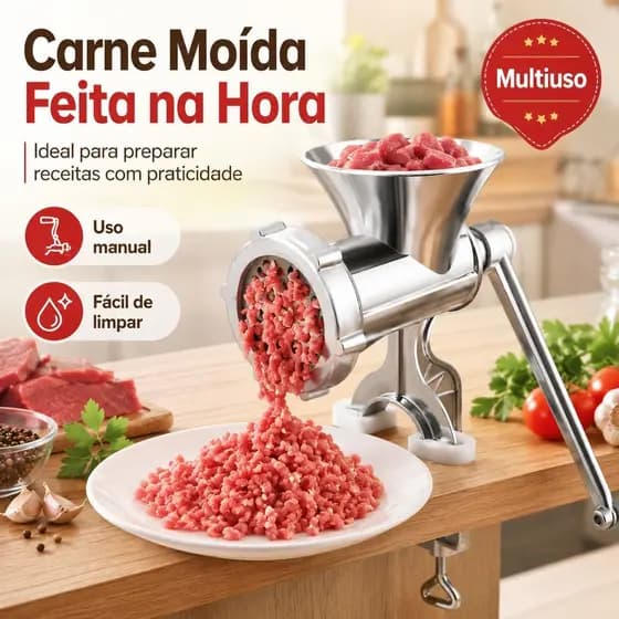Moedor Carne Moida De Ferro Pimenta Alimento Hamburguer Linguiça Frango Cozinha