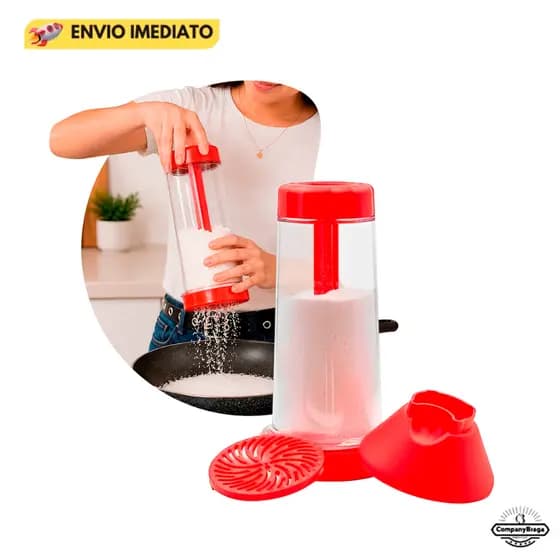 Tapioqueira 2 em 1 Peneira com Armazenador de Tapioca Praticidade Sem Sujeira na Cozinha