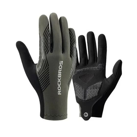 Luva Rockbros Fechada Race Preto e Cinza