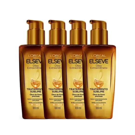 Kit 4 Óleos Finalizadores Elseve Extraordinário 100ml