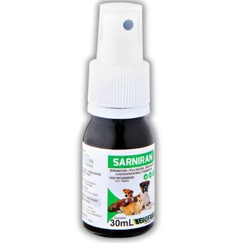 Sarniran Biofarm – Tratamento Eficaz Contra Sarna e Infecções Cutâneas em Cães, Gatos e Coelhos