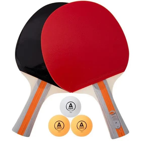 KIT NOVO Raquete de Tênis de Mesa Dupla Face com 3 Bolinhas