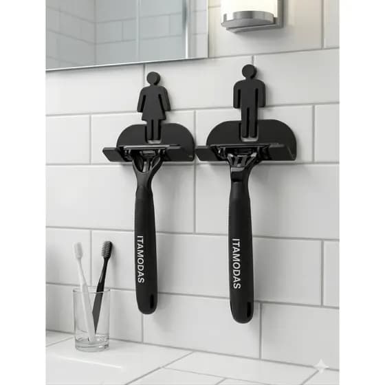 2 Suporte Para Barbeador Gillete / kit 2 unidade Menina Menino