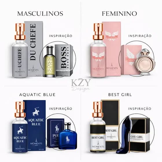 PERFUME MOMENTES PARIS 15ML PARFUM ALTA QUALIDADE E FIXAÇÃO PERFUME DE BOLSO MASCULINO E FEMININO