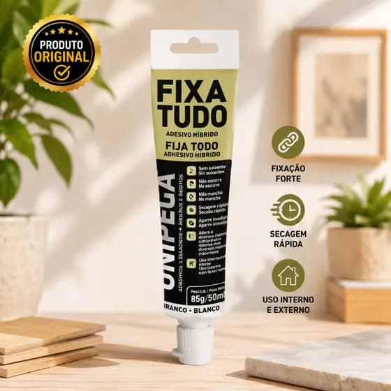 ADESIVO FIXA TUDO BRANCO 50ML 80G UNIPEGA cola fixa tudo fixa tudo cola cola pu fixa tudo fixa tudo