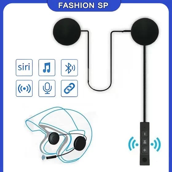 Fone De Ouvido Bluetooth Para Motocicleta BT5.3 Sem Fio Anti-Interferência Mãos-Livres
