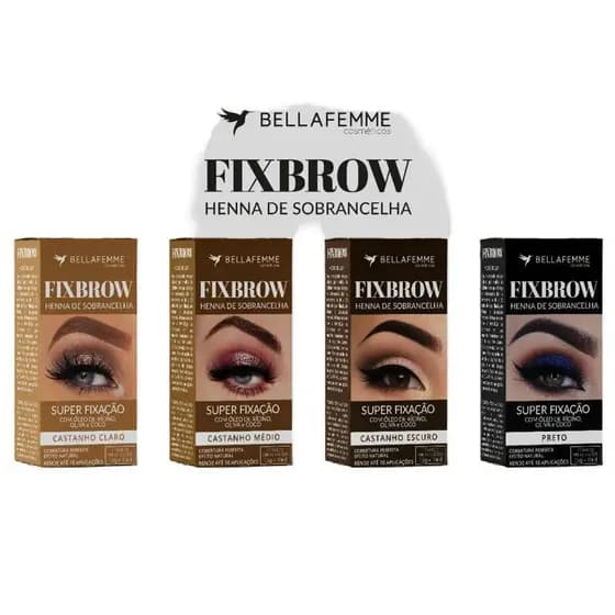 Henna para Sobrancelhas Bella Femme FixBrow Pigmentada – 1,5g