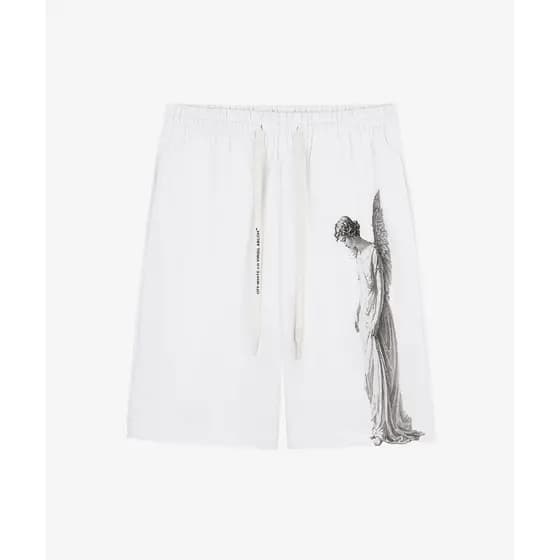 OF WHITE Casal Retro Sketch Angel Shorts Esportivos Masculino E Feminino Solto Cordão Casual Shorts0707