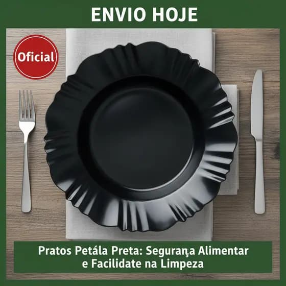 Kit de Pratos Pretos: Ideais para Refeições e Festas