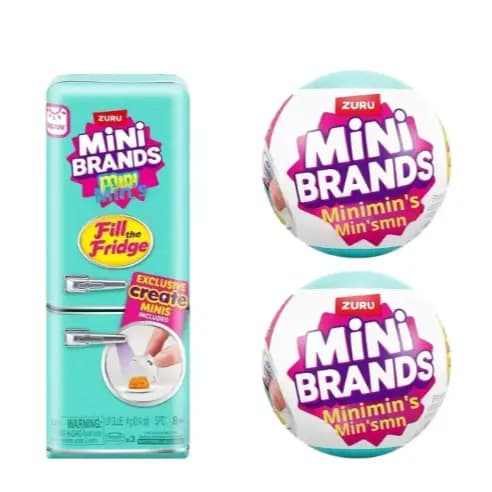 Kit Geladeira + 2Mini Brands Fill The Fridge Mini Brands
