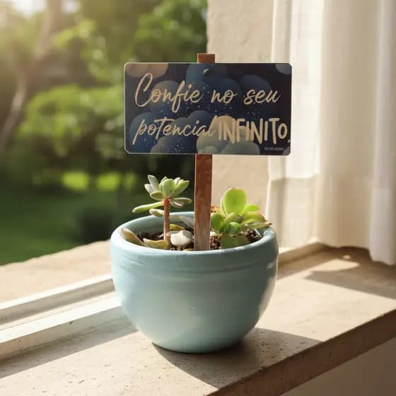 Plaquinhas de Jardim KIT X 20 Resistente ás Intempéries Vasos Enfeite Suculentas Cactos Decoração