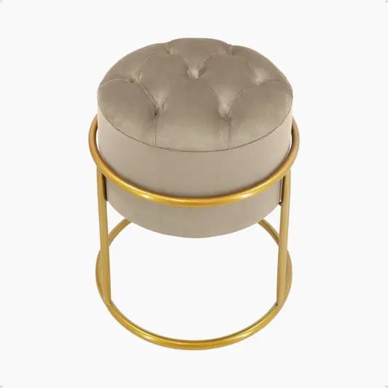 PUFF ARGOLA CAPITONÉ BANQUETA BANCO DE MESA PENTEADEIRA LUXO VARIAS CORES DECORAÇÃO