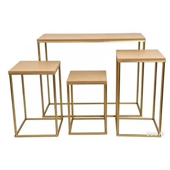 Conjunto 4 Mesas Cubo Desmontavel para Decoração Festa Aniversario Formatura Eventos Sublimação Pegue e Monte