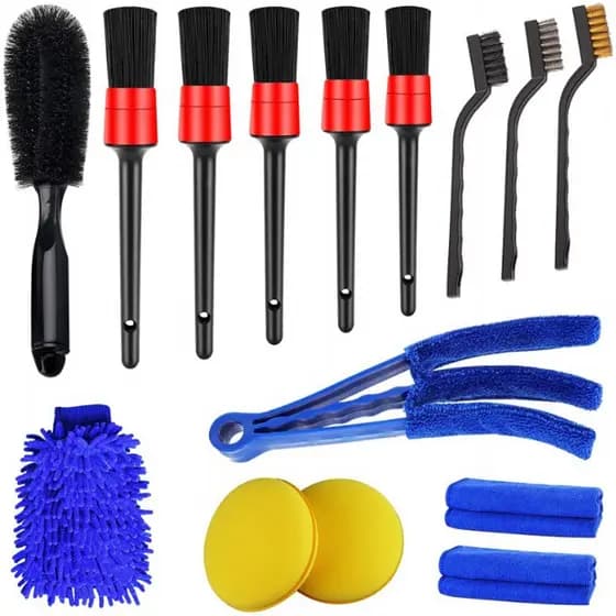 Kit 15 Peças Conjunto De Escovas De Limpeza Para Carro Conjunto De Escovas De Limpeza