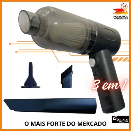 Aspirador De Pó Automotivo Linha Premium Portátil 3 em 1 Multifuncional Carro e Casa