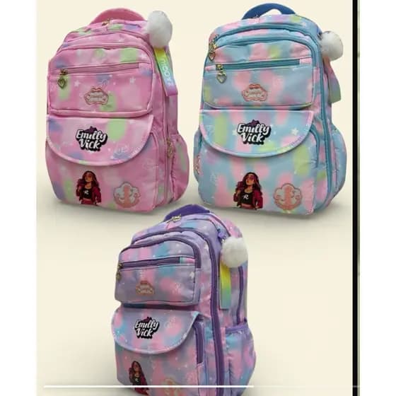 Mochila Escolar feminina Emily Vick costas reforçada facultade