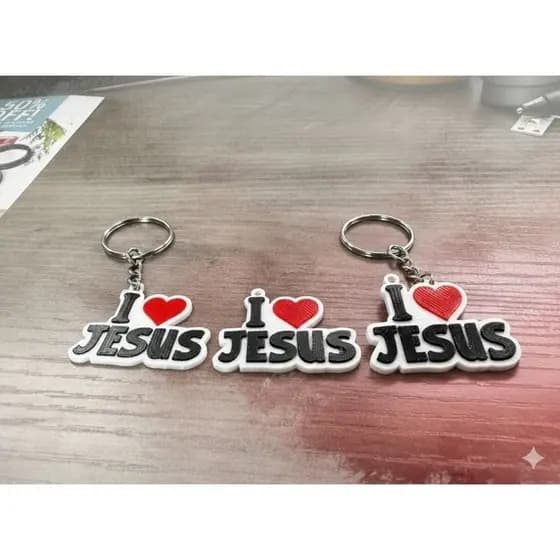 Kit 5 Unidades Chaveiro 3D Coração Jesus Premium FÉ Lindo lebrancinha