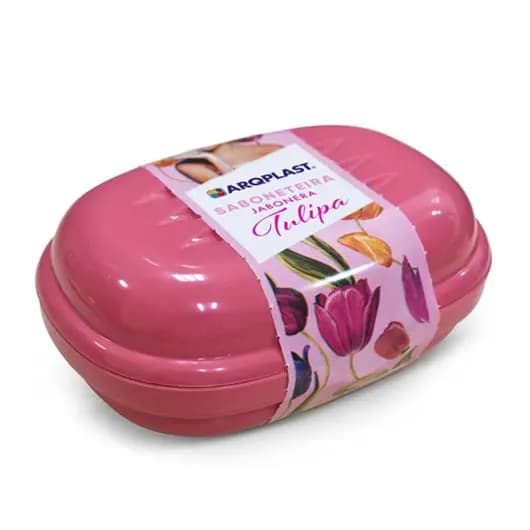 Saboneteira Plástica Rosa ou Cinza