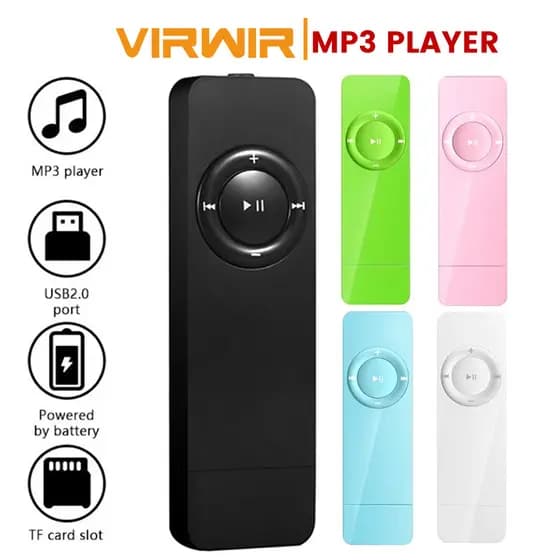 Reprodutor de MP3/mini reprodutor de música, suporta cartão TF/16GB