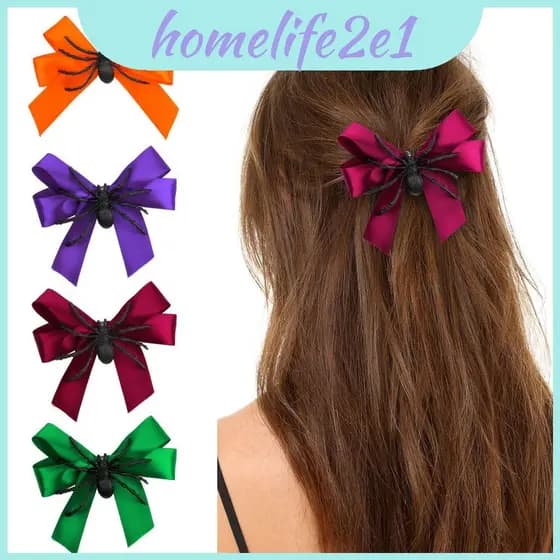 Acessório De Aranha De Cabelo De Halloween Com Clipe Lateral Exclusivo E Cores Vibrantes Para Fantasias De Eventos