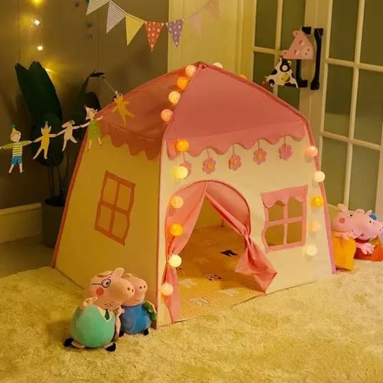 Barraca Tenda menina cabana casa menino Infantil Dobrável Menor Preço com/sem luz promocao